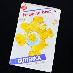 1983 Care Bear Funshine Bear Butterick Pattern 6225 Cut Complete Sunshine